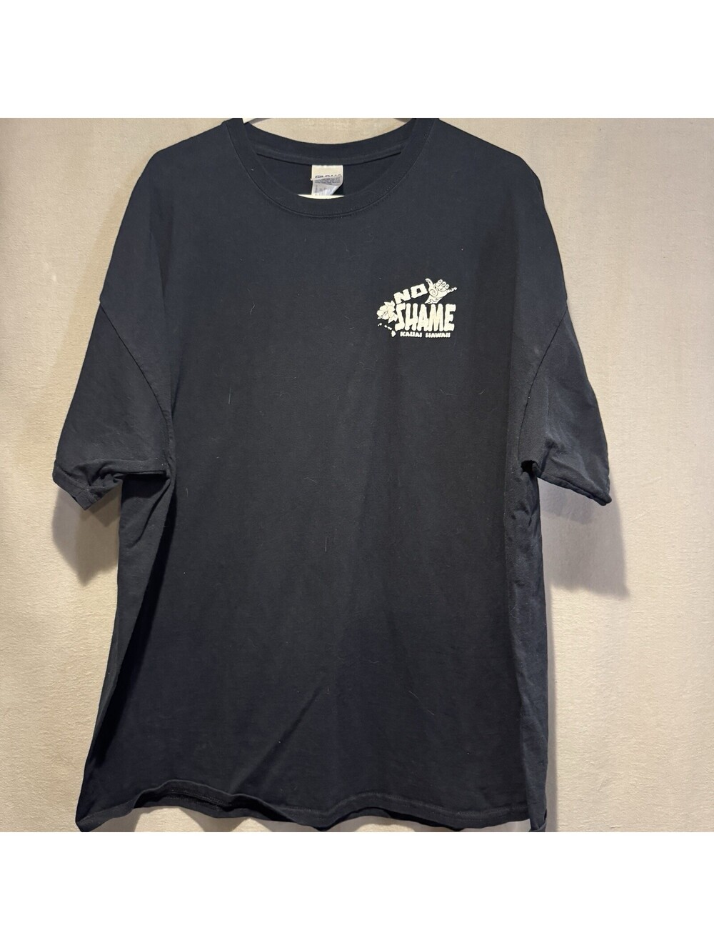 No Shame Kauai Hawaii Black Cotton Regular Fit Crew T-shirt Men's 2XL Hang Loose